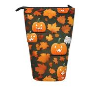 BREAUX Trousse télescopique avec imprimé citrouille Happy Thanksgiving Day, convient pour les crayons, le maquillage, le rangement et le portefeuille