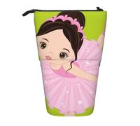 BREAUX Trousse télescopique avec imprimé Little Ballerina Dancing Girl, convient pour les crayons, le maquillage, le rangement et le portefeuille