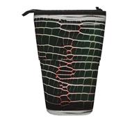 BREAUX Trousse télescopique avec imprimé peau de crocodile, convient pour les crayons, le maquillage, le rangement et le portefeuille