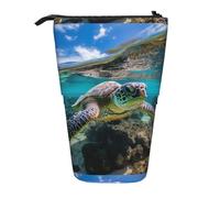 BREAUX Trousse télescopique Lord Howe Island avec imprimé tortue de mer, convient pour les crayons, le maquillage, le rangement et le portefeuille