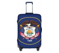 BREAUX Utah Flag Print Bagages Cover Bagages Housse de Protection pour Bagages Trolley Voyage Case Housse de Protection, blanc, L