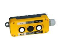 BRECAVE Commutateurs à bouton-poussoir de grue électrique industrielle étanche à 3 boutons avec support de boîte COB industriel haut en bas de conduite à bouton-poussoir