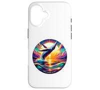 Brèche de Baleine à Bosse au Coucher du Soleil de l'océan, Paysage Marin Vibrant Coque pour iPhone 16