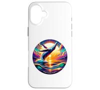 Brèche de Baleine à Bosse au Coucher du Soleil de l'océan, Paysage Marin Vibrant Coque pour iPhone 16 Plus