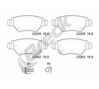 BRECK 23258 00 704 10 Kit de plaquettes de frein, frein à disque pour CHEVROLET,