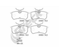 BRECK 23353 00 704 00 Plaquettes de frein