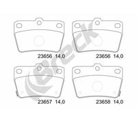 Plaquettes de frein 23656 00 702 10 BRECK pour TOYOTA RAV 4 II