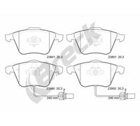 BRECK 23950 00 552 10 Kit de plaquettes de frein, frein à disque pour AUDI,SEAT