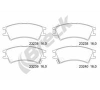 BRECK Plaquette de Freins Bremsbelegsatz Avant Convient pour Hyundai Atos