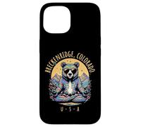 Breckenridge Colorado Abstrait Ours Chill Zen Yoga Design Coque pour iPhone 15