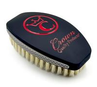 BRED 360 Sport Wave Caesar 2.0 Brosse à cheveux en poils de sanglier mixtes - Poils incurvés, prise en main antidérapante, imperméable, corps indestructible noir mat - La brosse ondulée ultime à 360°