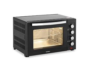 bredeco Mini-Four Minifour Mini Four Posable Petit Four Électrique BCMO-38L (1 600 W, 38 l, 100-230 °C, Multifonctions, 4 Programmes, Convection/Chaleur Tournante, Plaque & grille)