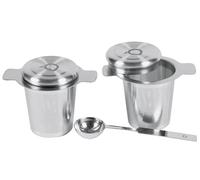 Bredemeijer 191003 Bredemeijer Filtre à thé en acier inoxydable avec support/couvercle Lot de 2 191003