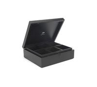 BREDEMEIJER Boîte à sachets de thé 6 compartiments Bambou Noir noir