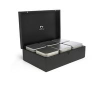 Bredemeijer Coffret à thé noir avec 6 boîtes 184009