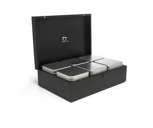 Bredemeijer Coffret à thé noir avec 6 boîtes 184009
