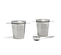 Bredemeijer 191003 Bredemeijer Filtre à thé en acier inoxydable avec support/couvercle Lot de 2 191003