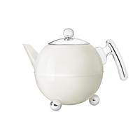 Bredemeijer - Duet® Bella Ronde - Théière double paroi - 1,2 litre - Acier inoxydable - Blanc chaud