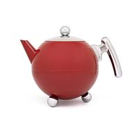 Bredemeijer - Duet® Bella Ronde - Théière double paroi - 1,2 litre - Acier inoxydable - Rouge