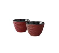 Bredemeijer G004R Tasses à Thé Xilin, Lot De 2 Unités Fonte Rouge 78 x 78 x 53 cm
