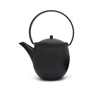 Bredemeijer Grande théière Asia en fonte noire à induction 1,2 l - Théière en fonte émaillée avec filtre à thé en acier inoxydable