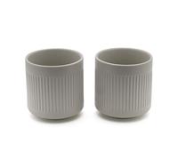 Bredemeijer Lot de 2 tasses à thé en porcelaine grises d'une capacité de 300 ml chacune