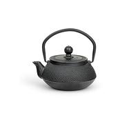 Bredemeijer Petite théière Asia en fonte - Pour induction - 0,5 l - Verseuse émaillée noire avec filtre en acier inoxydable