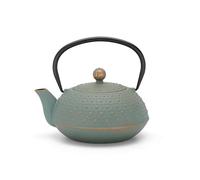 Bredemeijer Petite théière en fonte - 0,9 l - Induction - Bleu asiatique - Avec anse et filtre à thé en acier inoxydable - Idéal pour les thés en vrac