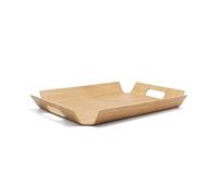 Bredemeijer Plateau rectangulaire courbé en bois marron 44,5 cm.