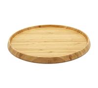 Bredemeijer – Plateau – Rond en bambou naturel Ø 35 x 2 cm – Bord surélevé – Marron