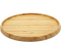 Plateau - Bredemeijer - Rond en bambou naturel - Ø 35 cm - Bord surélevé - Marron