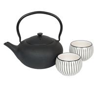 Bredemeijer Set cadeau Shanxi, noir, avec 2 tasses en porcelaine