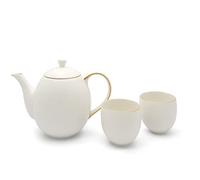 Bredemeijer - Set Canterbury, théière de 1,2 litres et deux tasses à thé de 280 ml.