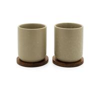 Bredemeijer Tasse à thé Umea 200ml beige avec dessous de verre 142025