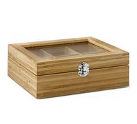 Bredemeijer TB006BN Storage Boîte à Thé avec 6 Compartiments Bambou, Marron