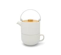 Bredemeijer Tea-for-one Umea blanc avec couv. bamboo 142007