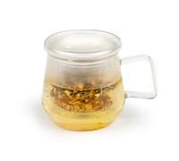 Bredemeijer Tea for One Verre à thé en verre avec infuseur et couvercle en verre Transparent 350 ml