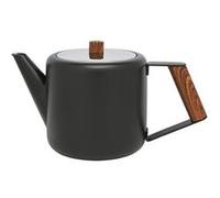 Bredemeijer Théière " Boston " 1,1 L Mat Noir En Optique Bois En Inox Neuf