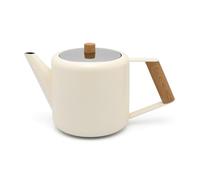 Bredemeijer - Théière double paroi Duet Design Boston - 1,1 litre - Acier inoxydable - Blanc