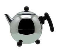 Bredemeijer - Duet® Bella Ronde - Théière double paroi - 1,5 litre - Acier inoxydable - Raccords noirs