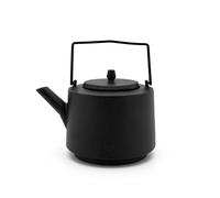 Bredemeijer Théière en fonte à induction 1,2 l - Grande théière en fonte émaillée avec filtre à thé en acier inoxydable et anse carrée