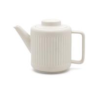 Bredemeijer Théière en porcelaine blanche de 1,2 l avec filtre à thé en acier inoxydable pour les types de thé en vrac - Passe au lave-vaisselle