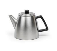 Bredemeijer Petite théière argentée de 1,1 l en acier inoxydable - Théière à double paroi en acier inoxydable mat avec filtre à thé - Pour un plaisir prolongé et chaud du thé