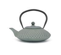 Bredemeijer Théière plate Asia en fonte - 1,25 l - Vert clair - Grande verseuse émaillée en fonte émaillée avec filtre en acier inoxydable