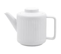 Bredemeijer Théière en porcelaine blanche de 1,2 l avec filtre à thé en acier inoxydable pour les types de thé en vrac - Passe au lave-vaisselle