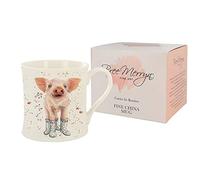 Bree Merryn Fine China Penelope Pig Mug en boîte 8,5 x 8 cm
