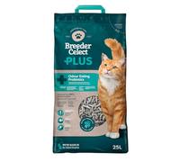 Breeder Celect Plus - Litière pour Chats Naturelle avec Probiotiques Anti-Odeurs (25L) - 99% Papier Recyclé, Haute Absorption, Douce & Sûre pour Chatons, Non-Agglomérante