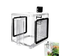 Breeding Box, Aquarium Hatchery Tank, Acrylic Divider, Hangable Isolation Chamber, Transparent Breeder Box, Small Size, for Freshwater Guppy Shrimp Fry Hatching, 15x15cm Acrylic