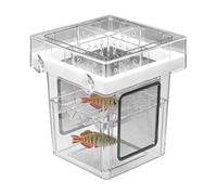 Breeding Box for Fish Tank, 4 Compartment Acrylic Hatchery, Clear Suction Cup Isolation Chamber for Betta Shrimp Guppy Aquarium Hatchery Incubator Breeding Nursery Separation Spawning Protection Use