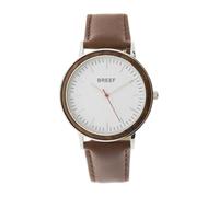 Breef Horloge en bois Madison en cuir de palissandre
